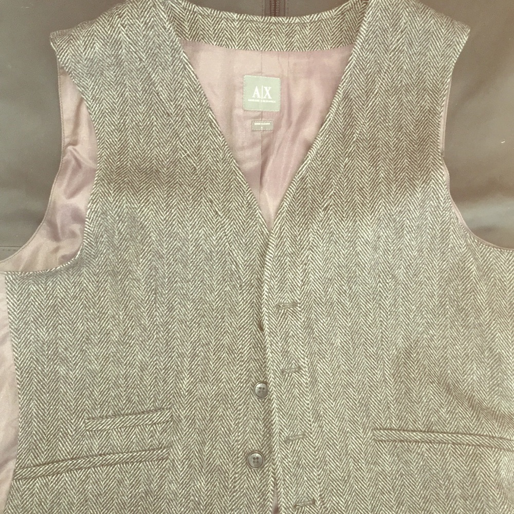 A/X Herringbone wool vest w/ matching Wool pants.